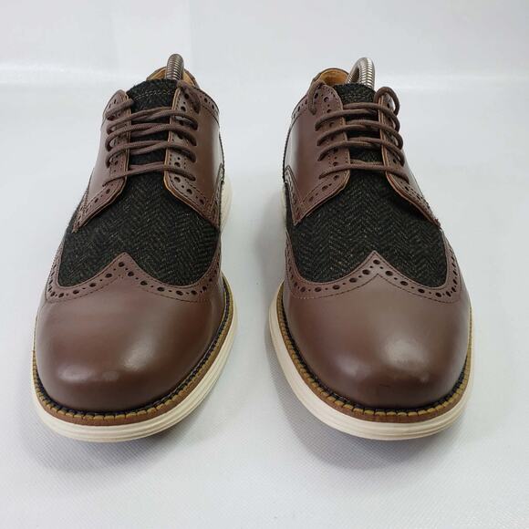 Cole Haan Mens Grand OS Leather Wingtip Oxfords Shoes 10 M Lug Sole Preppy main image 6